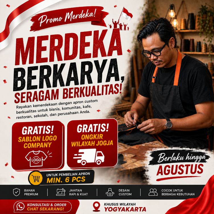 Apron Custom untuk Identitas Bisnis Anda